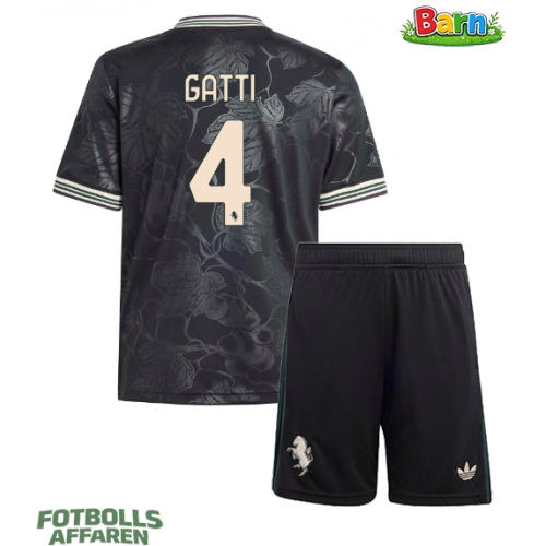 Juventus Federico Gatti #4 Tredjeställ Barn 2025-26 Kortärmad (+ Korta byxor)